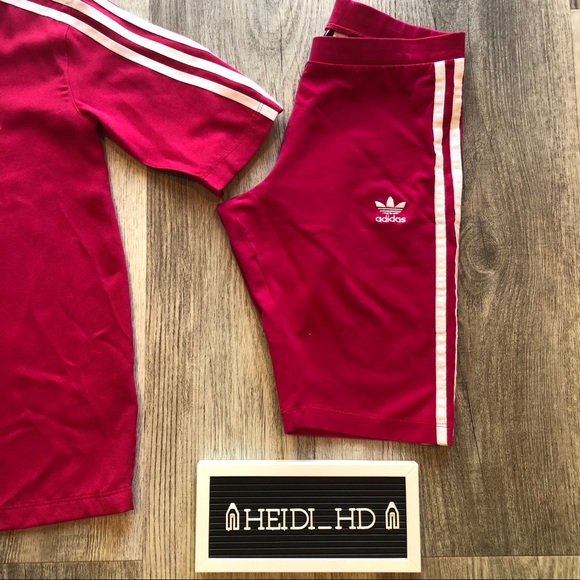 Adidas Originals Sleek 3 Stripes Cycling Set - Picture 3 of 8